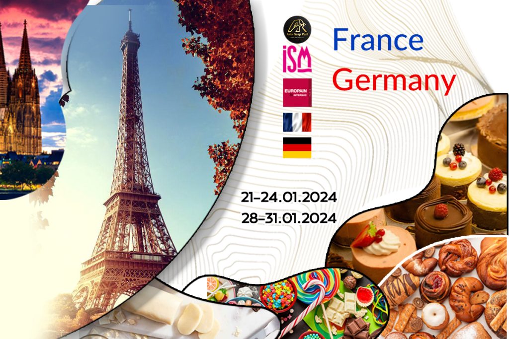 اعزام هیات تجاری به دو نمایشگاه بین المللی نان و شکلات آلمان-فرانسه2024